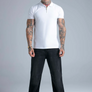 SikSilk - White Zip Polo T-Shirt